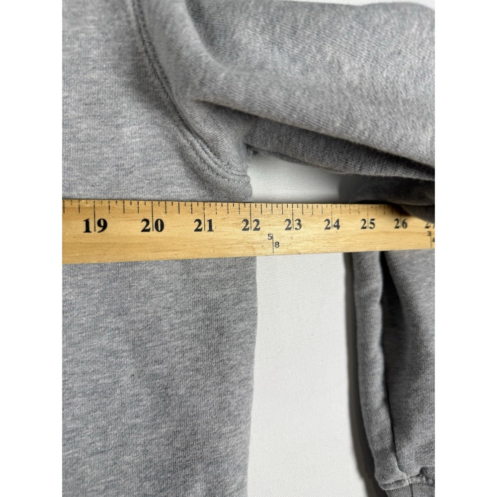 Lacoste Hoodie Men's Large Gray Signature Cotton Fleece Sweatshirt Thermal Hood - Picture 6 of 7